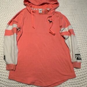 Pink Hooded Sweatshirt with Logo